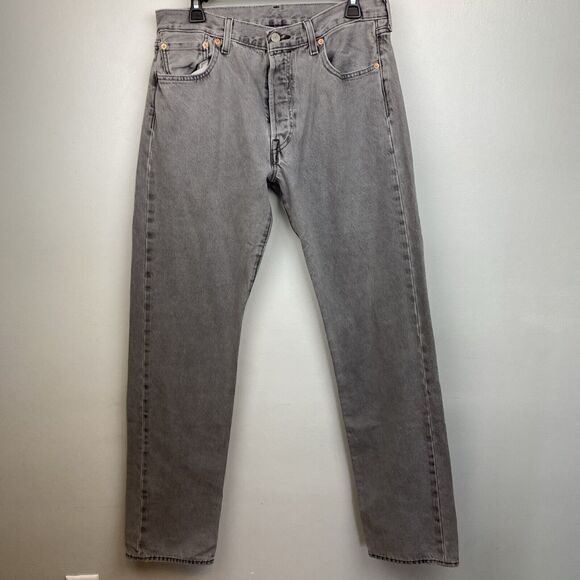 Levi's Other - Levis 501 Premium Jeans Mens 34x36 Gray Straight Button Fly NWOT
